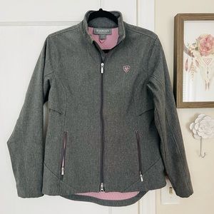 Grey/Pink Ariat Jacket, Size L